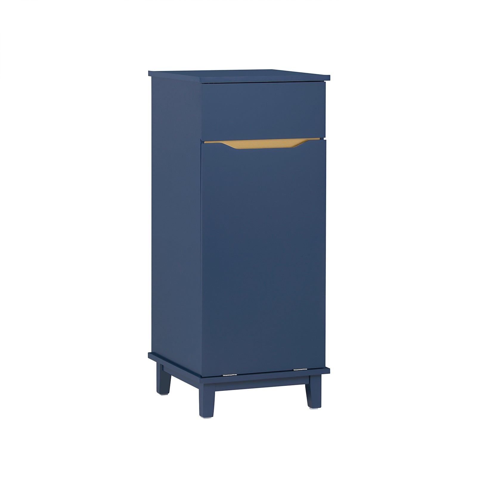 foto del prodotto mobile lavanderia con sacco portabiancheria pieghevole cesto portabiancheria mobile bagno blu, 40x40x96cm, bzr114 b sobuy