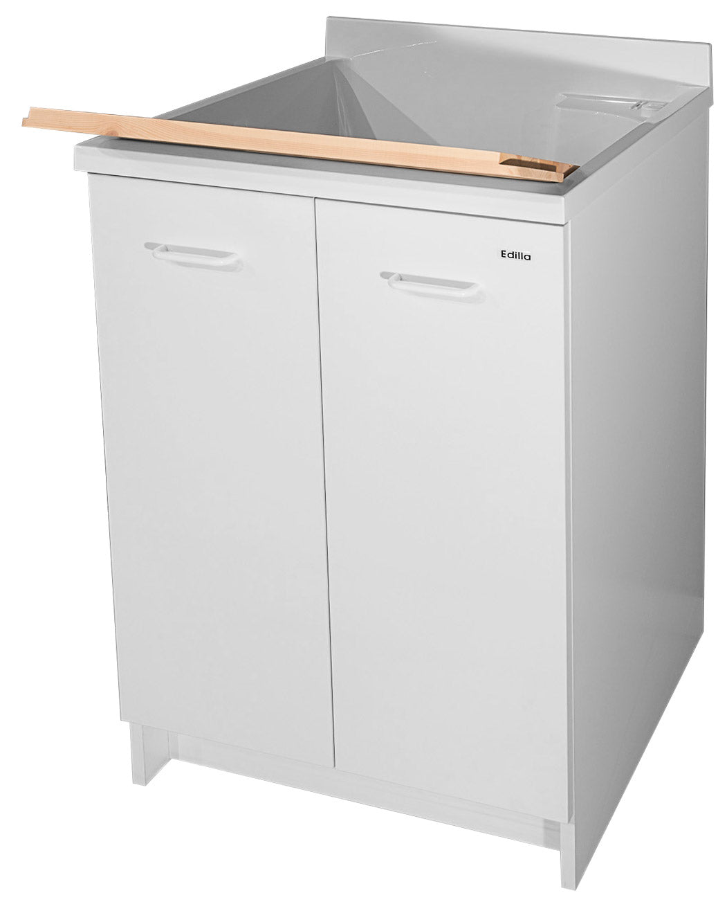 foto del prodotto mobile lavatoio 60x60x85cm 2 ante asse in legno montegrappa edilla bianco