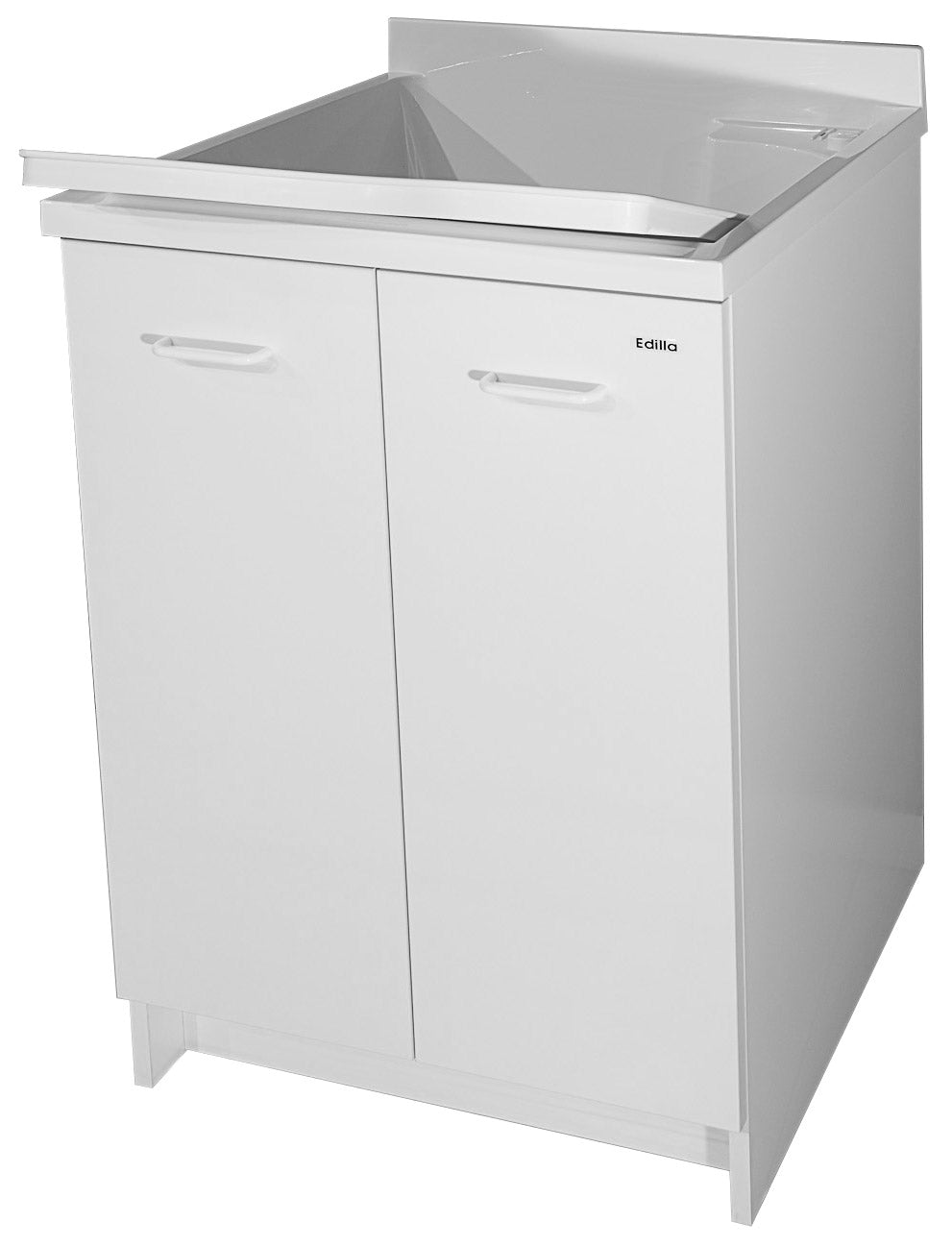 foto del prodotto mobile lavatoio 60x60x85cm 2 ante asse in termoplastico montegrappa edilla bianco con cesto