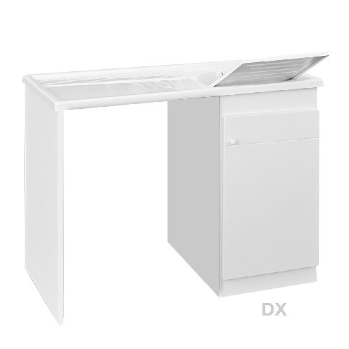 foto del prodotto mobile lavatoio + coprilavatrice vasca in resina - versione sx