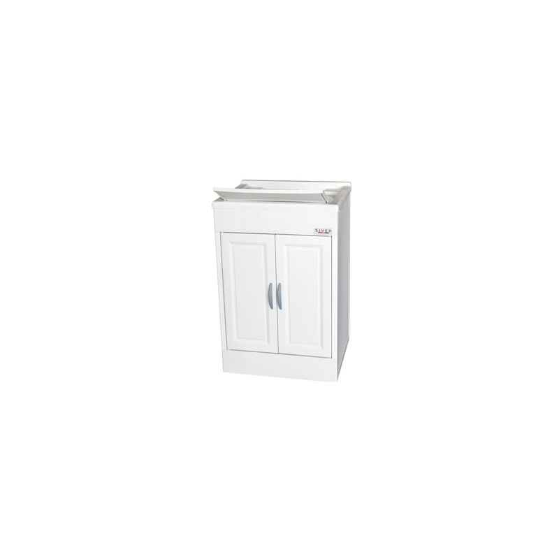 foto del prodotto mobile lavatoio in resina in kit completo si sifone e tavoletta cm. 60x50