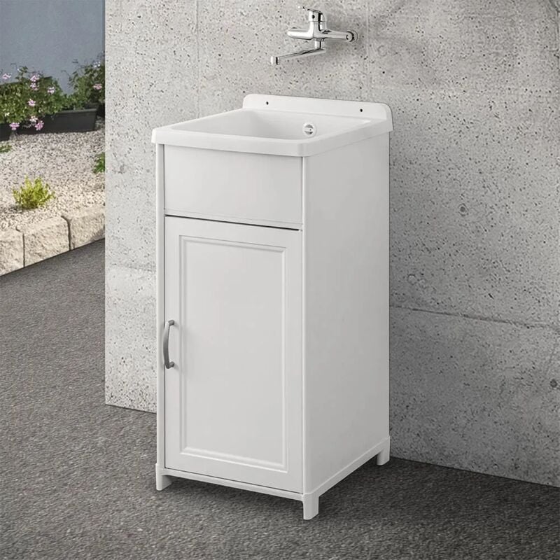 foto del prodotto mobile lavatoio salvaspazio 40x38 con vasca in kit montaggio