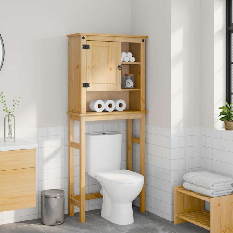 foto del prodotto mobile lavatrice da bagno corona in legno massello di pino vidaxl