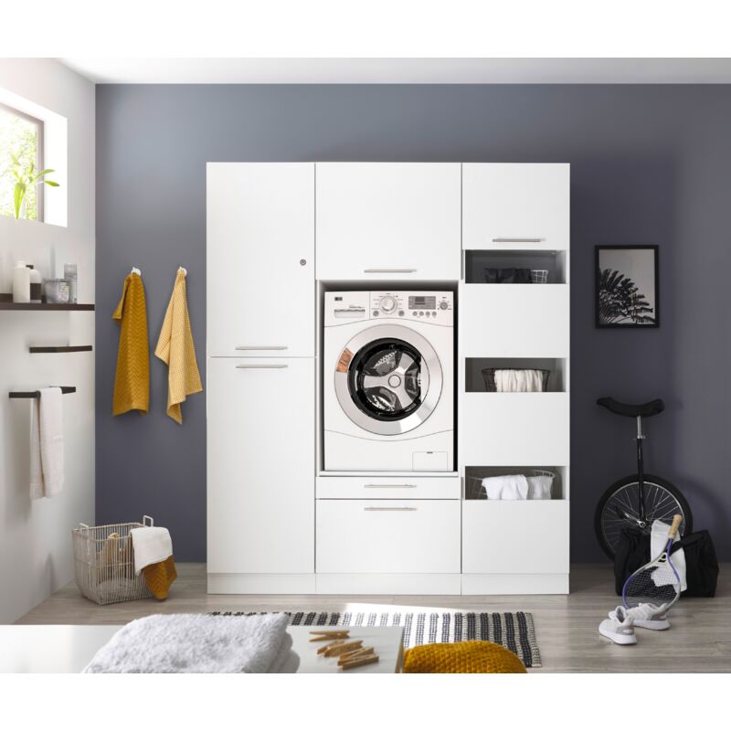 foto del prodotto mobile lavatrice mobile asciugatrice mobile lavanderia 167 cm bianco clara respecta