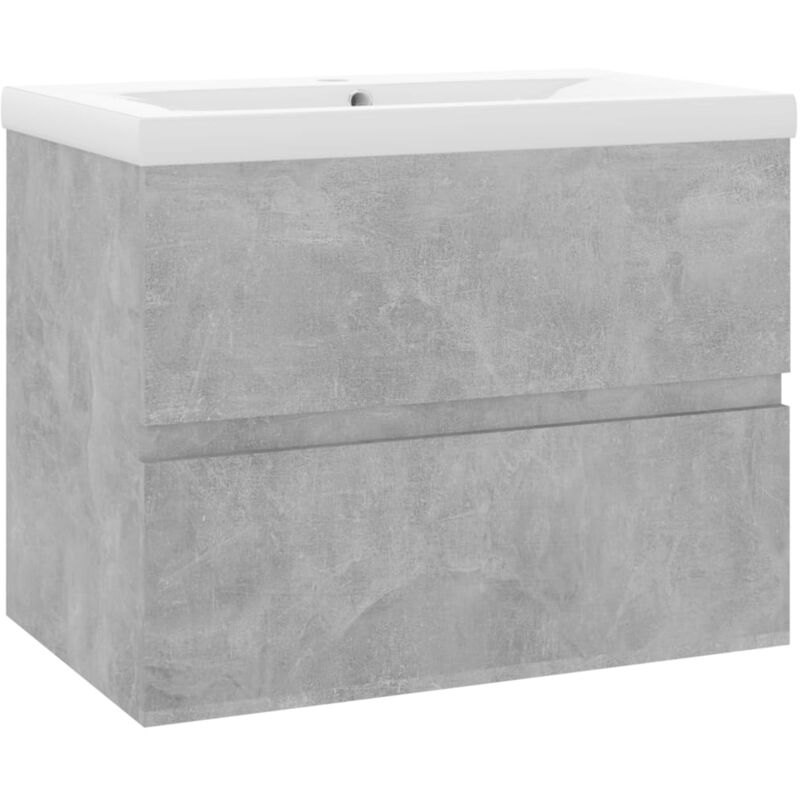 foto del prodotto mobile lavello con lavabo integrato 60 x 38,5 x 45 cm in truciolare grigio