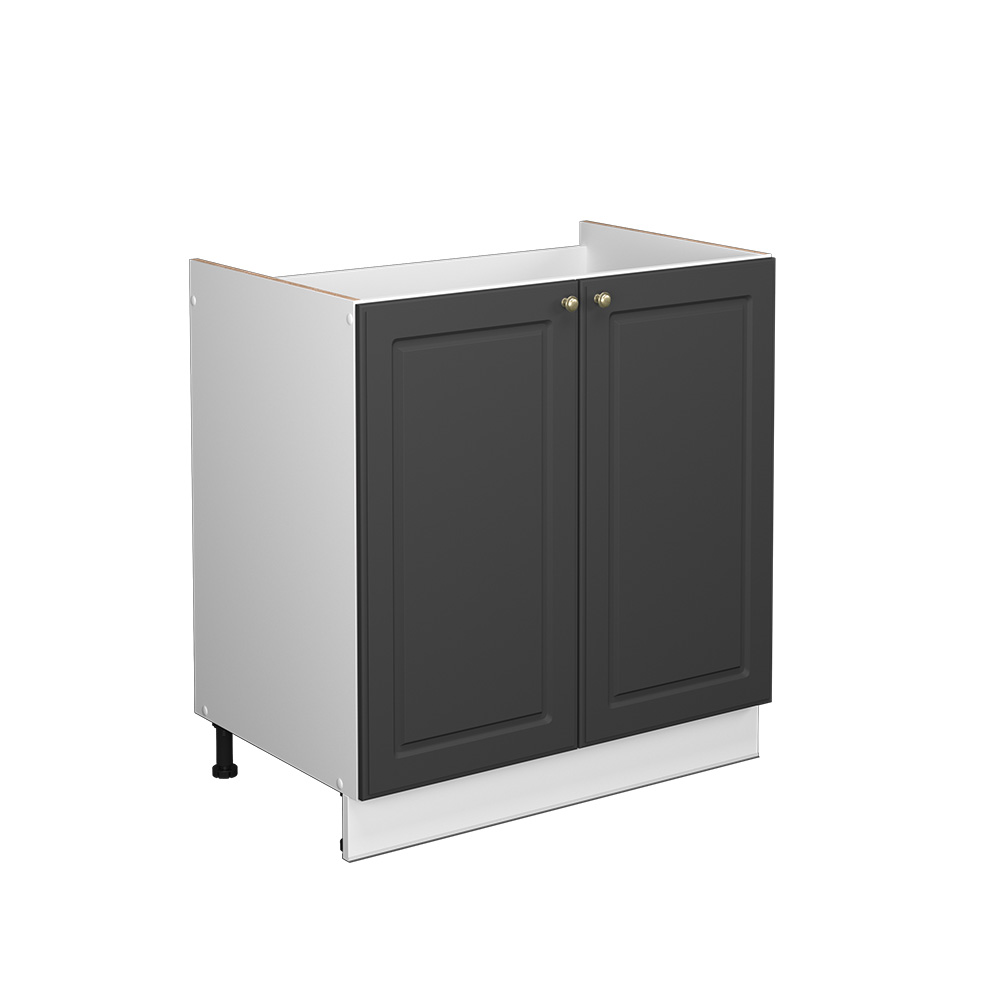 foto del prodotto mobile lavello cucina fame line, antracite oro, 80 cm senza piano di lavoro vicco