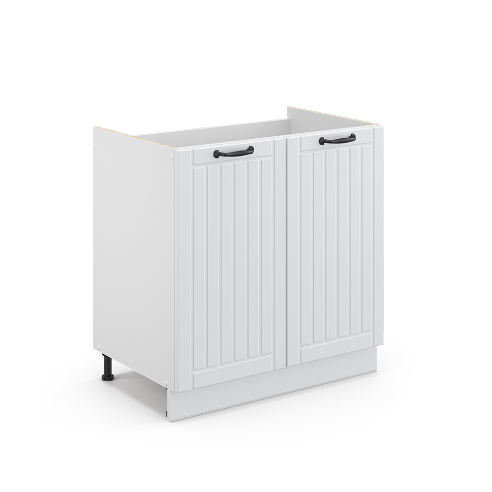 foto del prodotto mobile lavello cucina fame line, bianco casa di campagna, 80 cm senza piano di lavoro vicco
