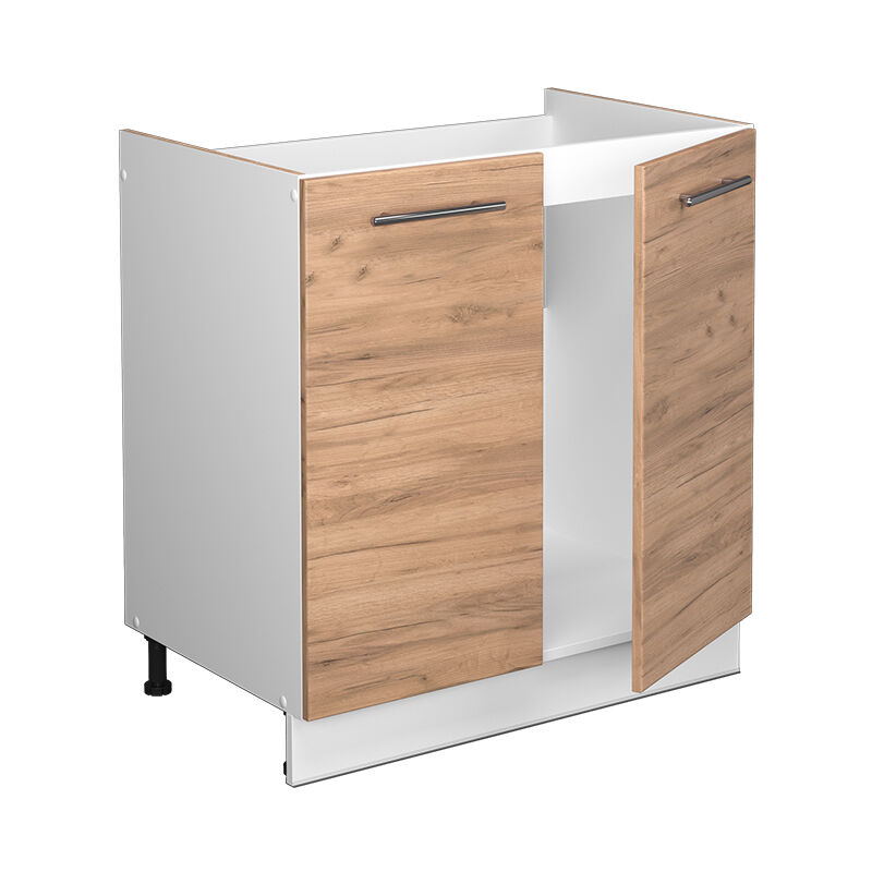 foto del prodotto mobile lavello cucina fame line, quercia dorata, 80 cm senza piano di lavoro vicco