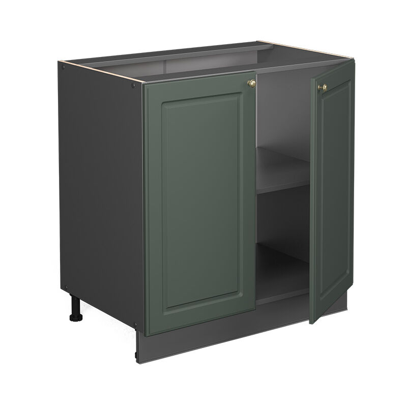 foto del prodotto mobile lavello cucina fame line, verde oro country house, 80 cm con ripiano, senza piano di lavoro vicco