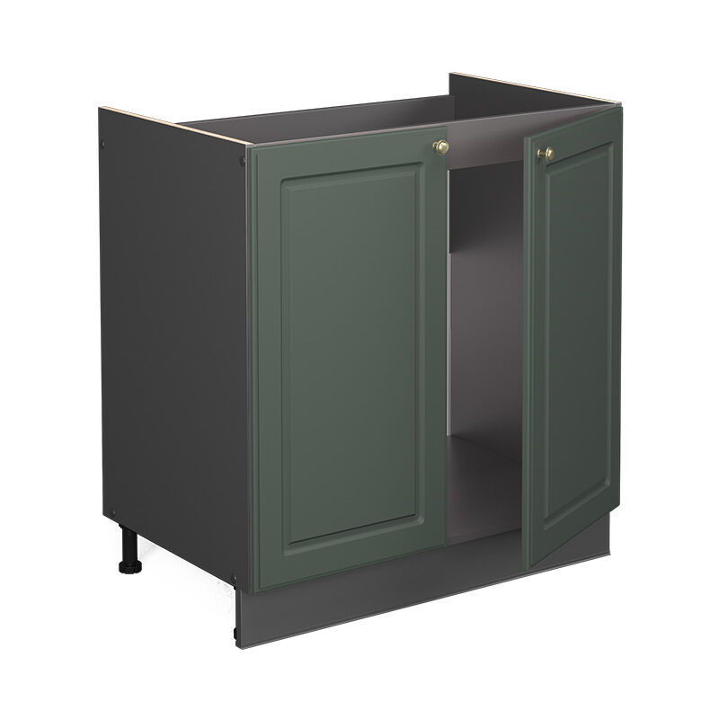foto del prodotto mobile lavello cucina fame line, verde oro country house, 80 cm senza piano di lavoro vicco