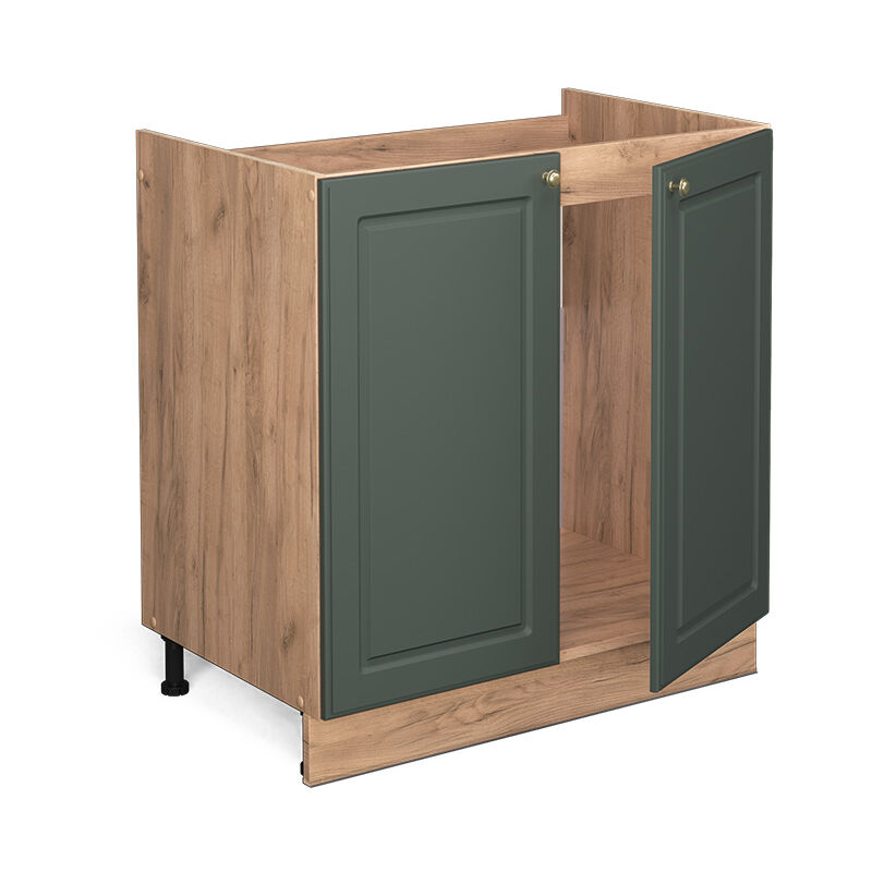 foto del prodotto mobile lavello cucina fame line, verde oro country house, 80 cm senza piano di lavoro vicco
