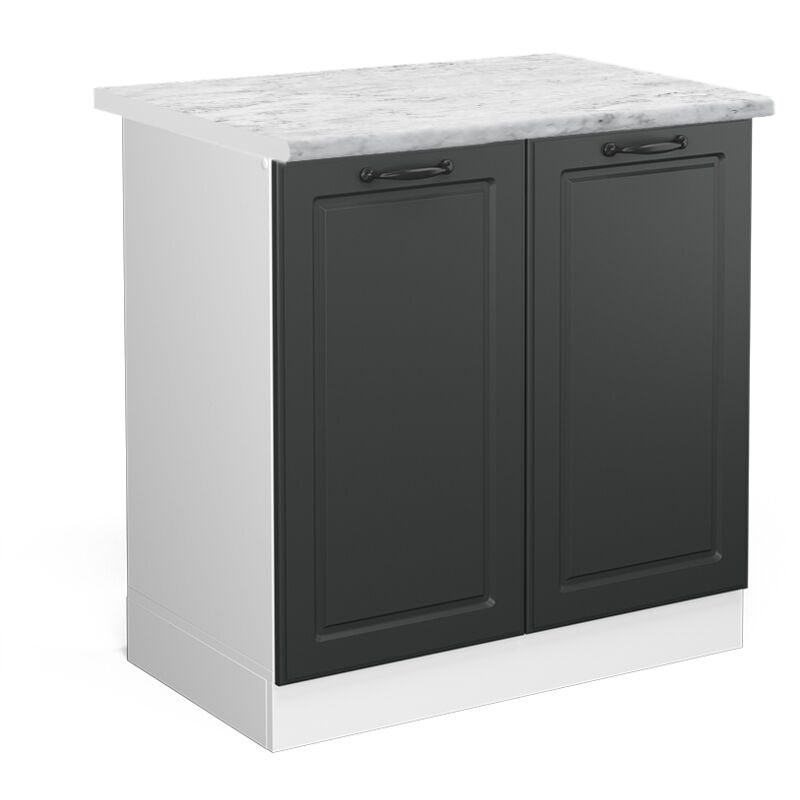 foto del prodotto mobile lavello cucina r line, antracite casa di campagna, 80 cm , pl marmo vicco