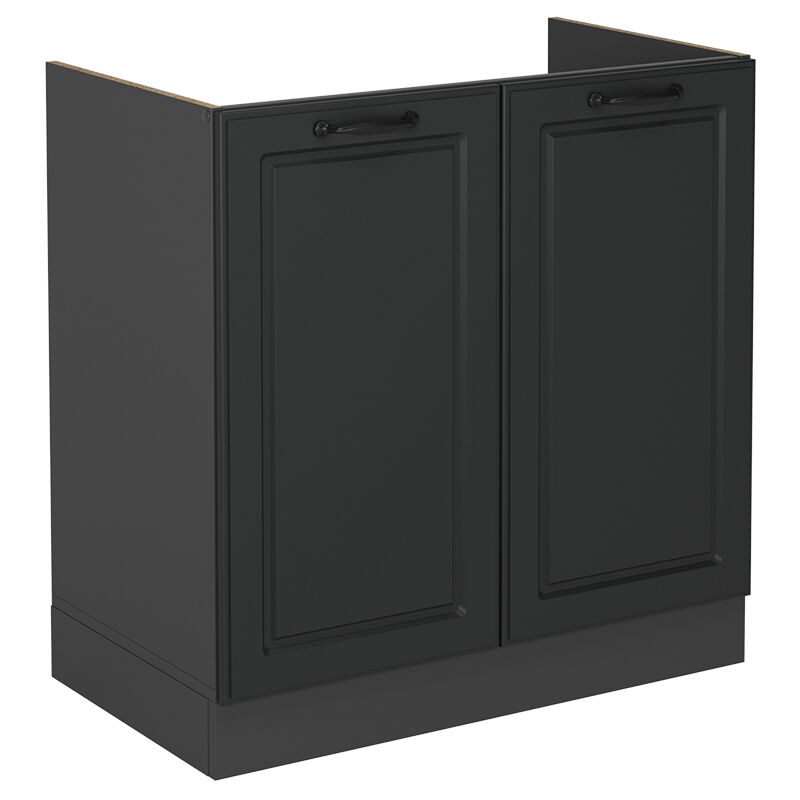 foto del prodotto mobile lavello cucina r line, antracite casa di campagna, 80 cm senza piano di lavoro vicco