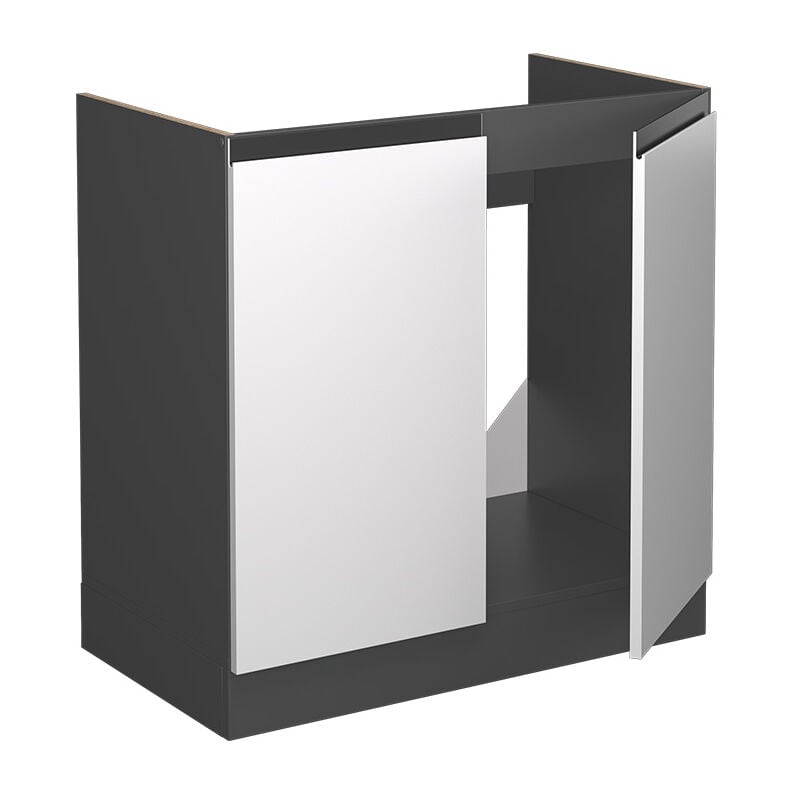 foto del prodotto mobile lavello cucina r line, bianco, 80 cm forma a j, senza piano di lavoro vicco
