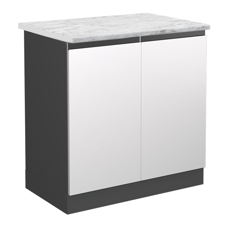 foto del prodotto mobile lavello cucina r line, bianco, 80 cm pl marmo vicco