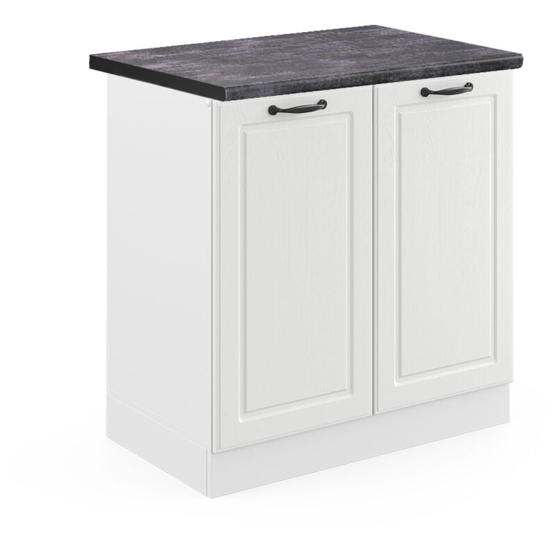 foto del prodotto mobile lavello cucina r line, bianco casa di campagna, 80 cm , pl antracite vicco