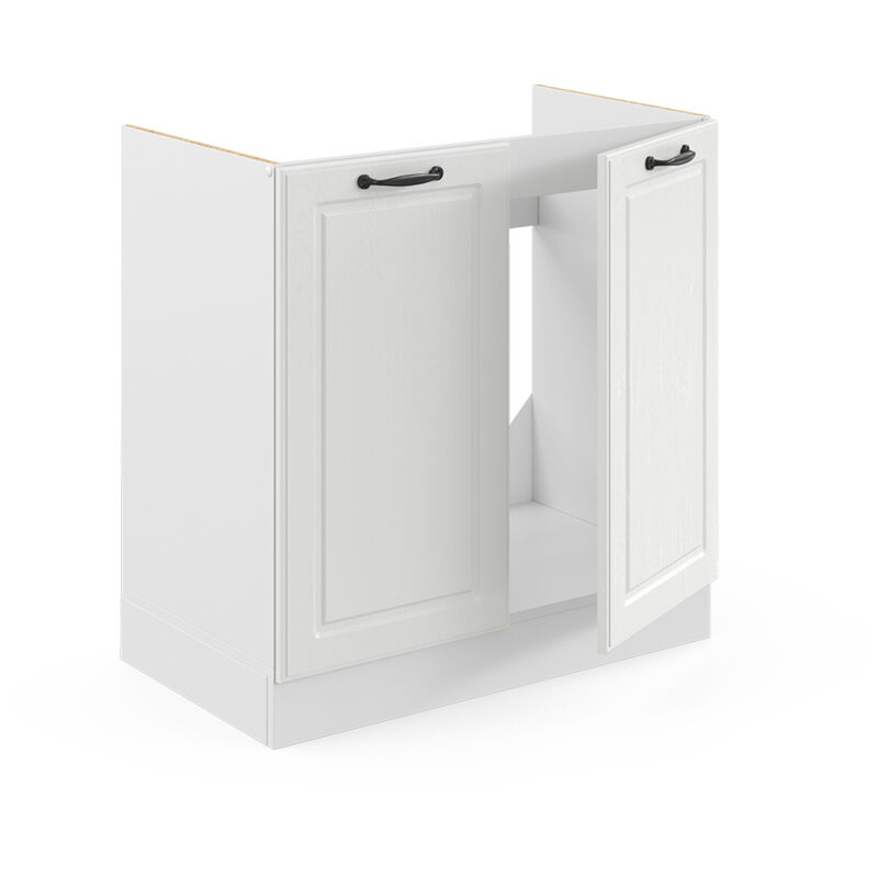 foto del prodotto mobile lavello cucina r line, bianco casa di campagna, 80 cm senza piano di lavoro vicco