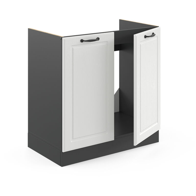 foto del prodotto mobile lavello cucina r line, bianco casa di campagna, 80 cm senza piano di lavoro vicco