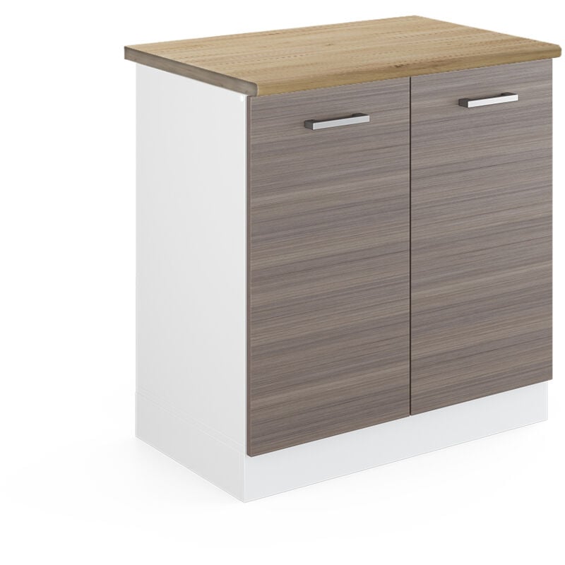 foto del prodotto mobile lavello cucina r line, grigio, 80 cm , pl rovere vicco