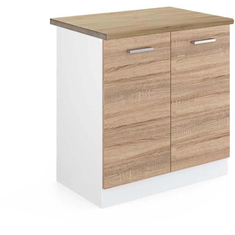 foto del prodotto mobile lavello cucina r line, sonoma, 80 cm , pl rovere vicco