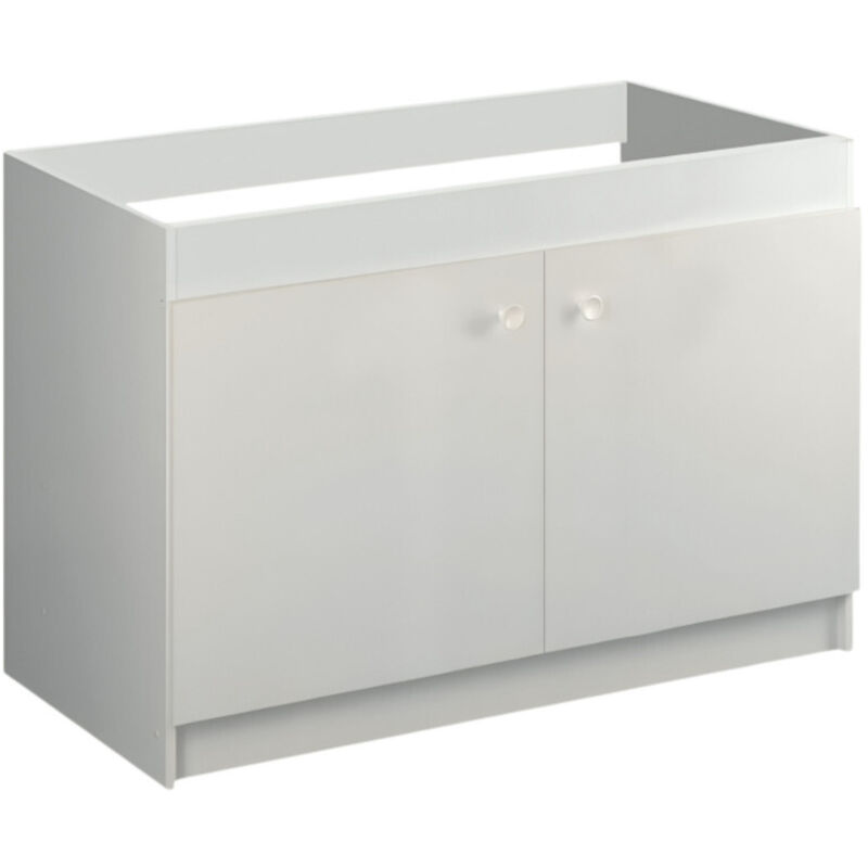 foto del prodotto mobile lavello liberty aquarine 120 x 60 cm, 2 ante, bianco opaco, mensola, kit di montaggio