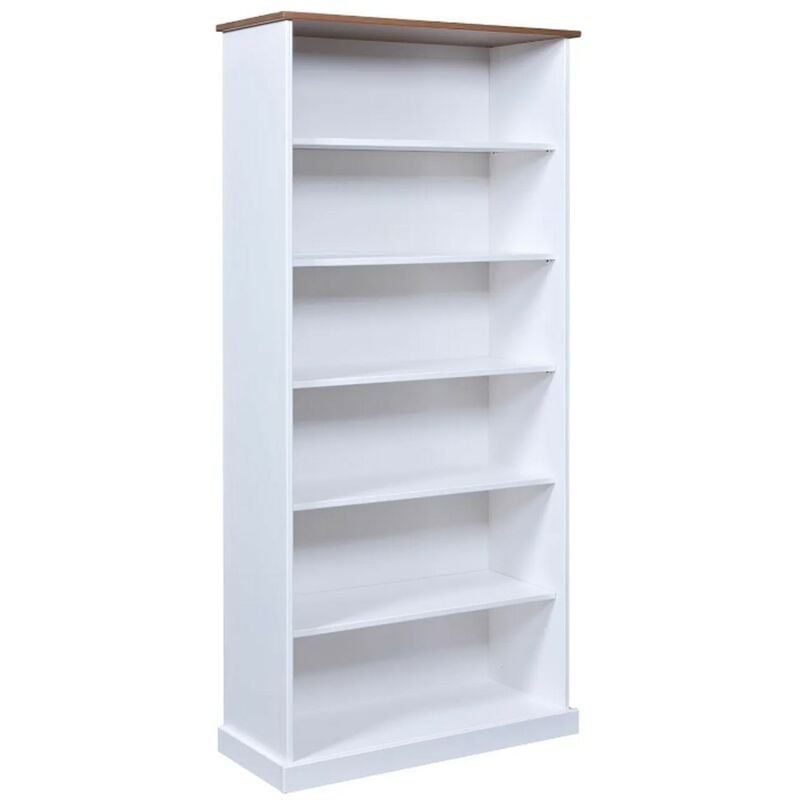 foto del prodotto mobile libreria con 5 ripiani in legno moderna alta 190 per studio
