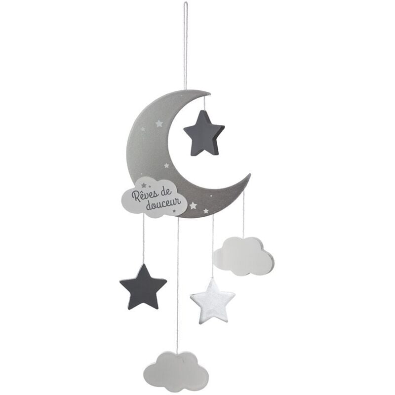 foto del prodotto mobile luna bambina - grigio - mobileorazione sospesa - mdf cotton