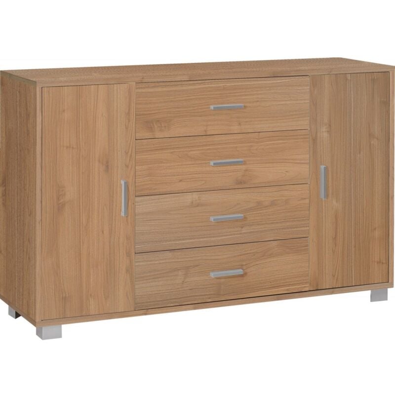 foto del prodotto mobile madia noce credenza 2 ante 4 cassetti contenitore salotto ufficio
