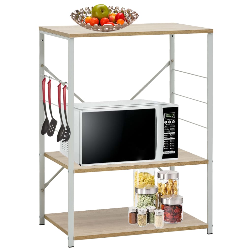 foto del prodotto mobile microonde bianco rovere 60x39,6x79,5cm legno multistratocod mxl 130791