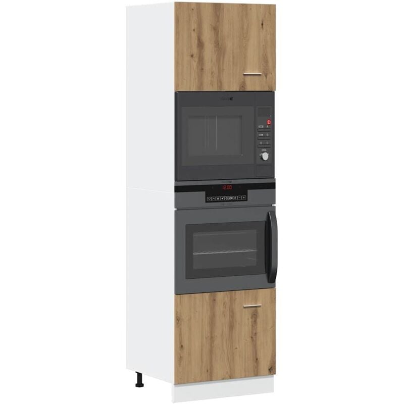 foto del prodotto mobile microonde lyon rovere artigianale 60x57x207 cm vidaxl