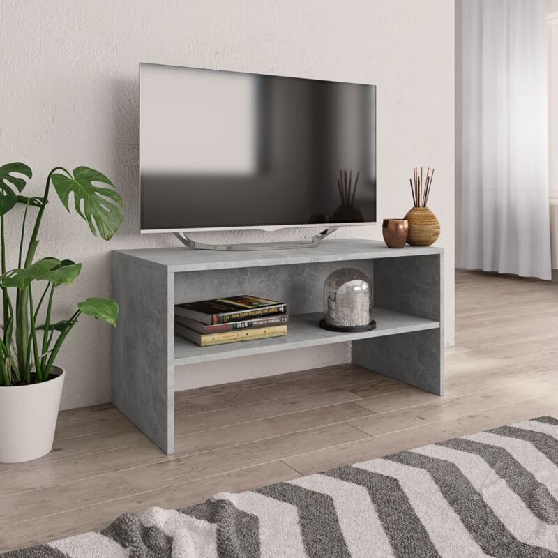 foto del prodotto mobile modern wooden tv with a seating compartment 80x40x40cm various colors colore cemento