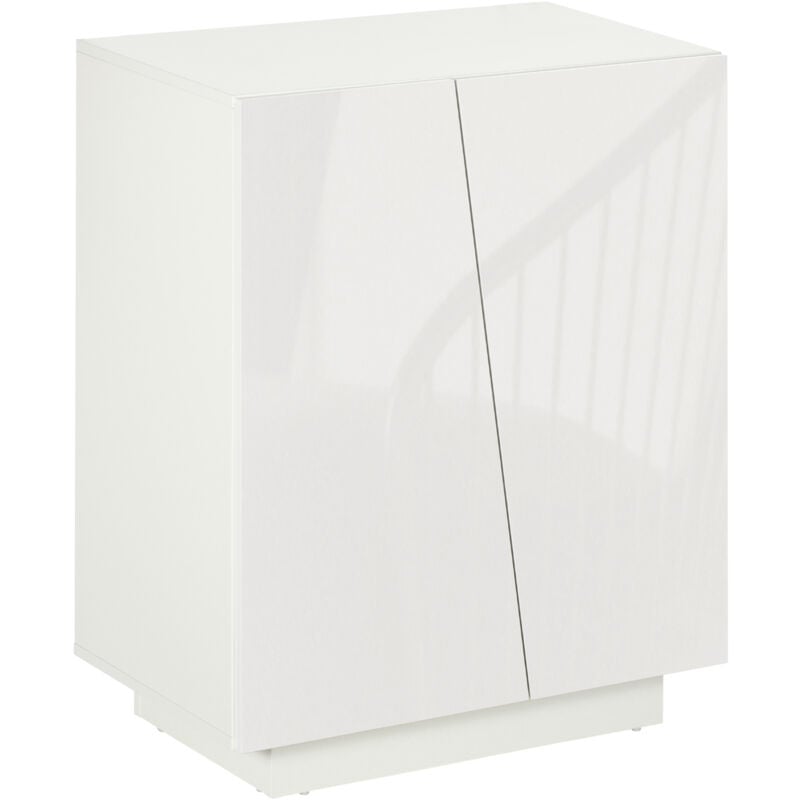 foto del prodotto mobile moderno a 3 livelli in truciolato bianco con base rialzata homcom