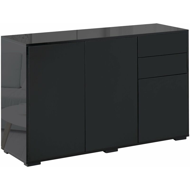 foto del prodotto mobile multiuso 117x36x74 cm in legno particolato e1 nero