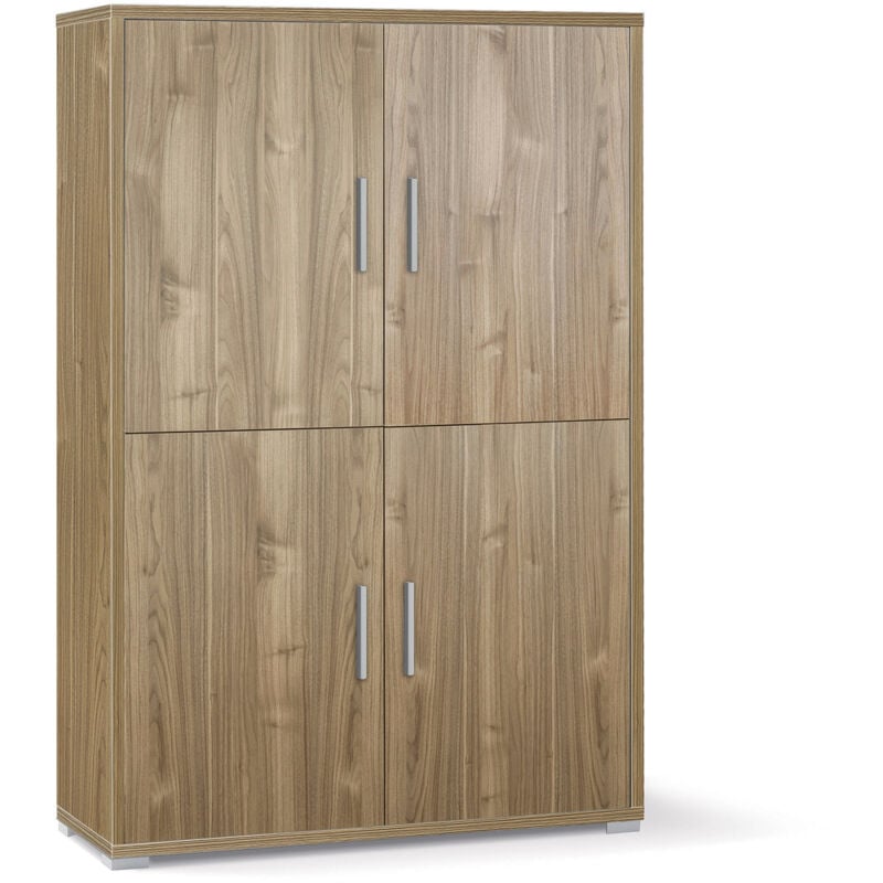 foto del prodotto mobile multiuso 4 ante 108x161x41 cm noce stelvio