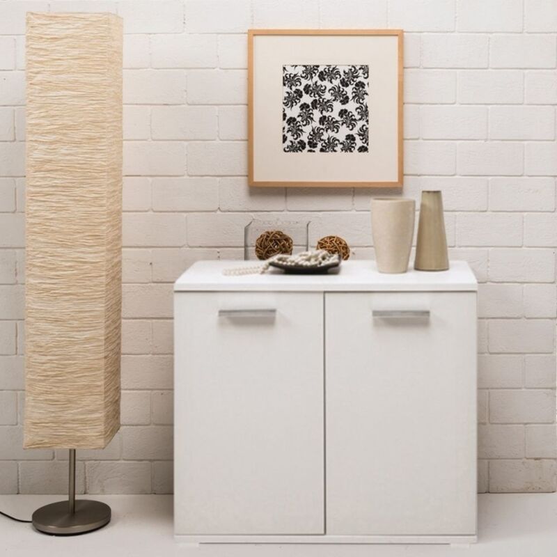 foto del prodotto mobile multiuso 90x45x80 ingresso e ufficio mini viareggio colore bianco frassinato