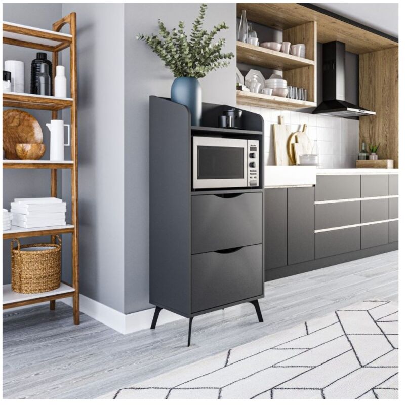 foto del prodotto mobile multiuso con cassetti gorki colore antracite