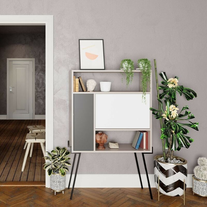 foto del prodotto mobile multiuso scrivania tatti colore light mocha bianco antracite