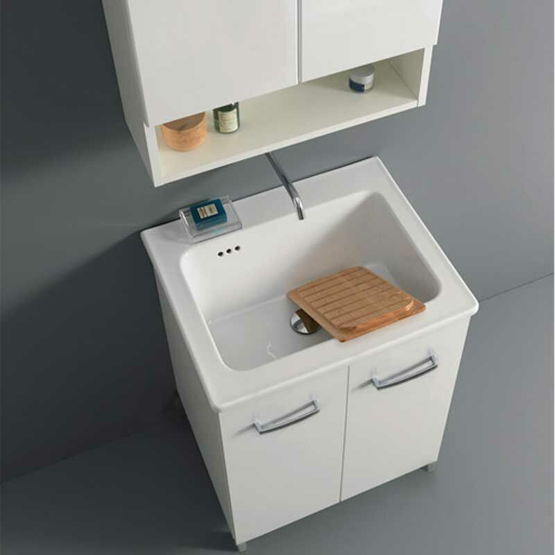 foto del prodotto mobile nanco a terra 60x60 a due ante con lavatoio e asse di