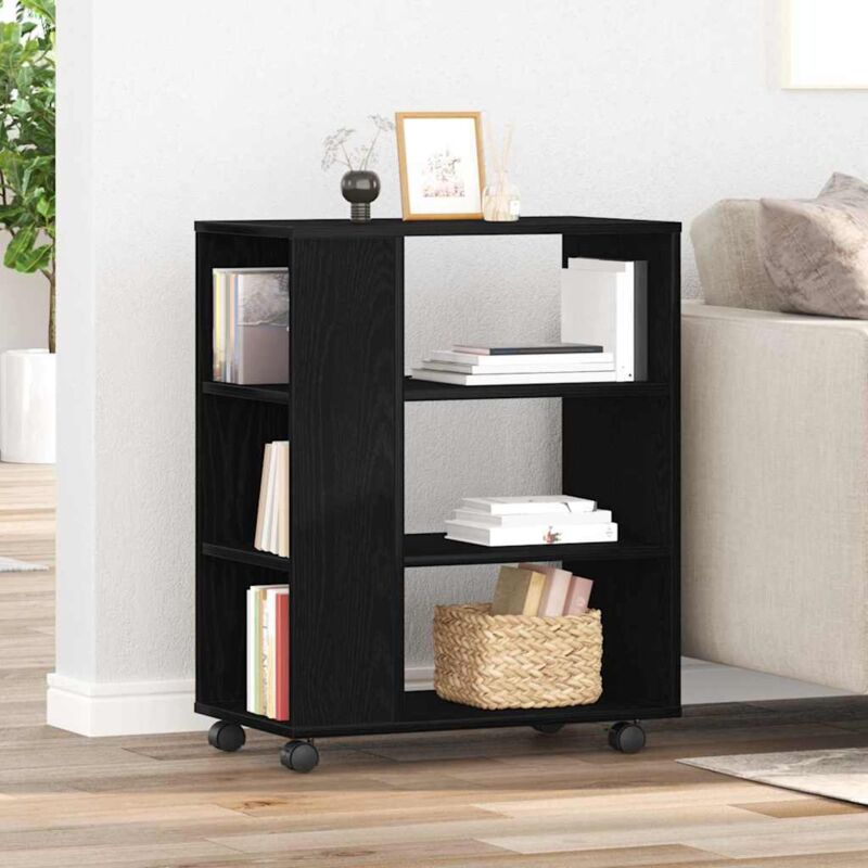 foto del prodotto mobile nero rovere 60x35x75 cm in legno ingegnerizzato vidaxl