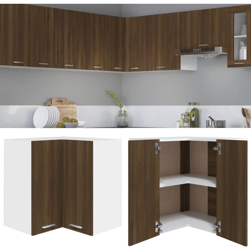 foto del prodotto mobile pensile angolo lyon rovere marrone 57x57x60 vidaxl