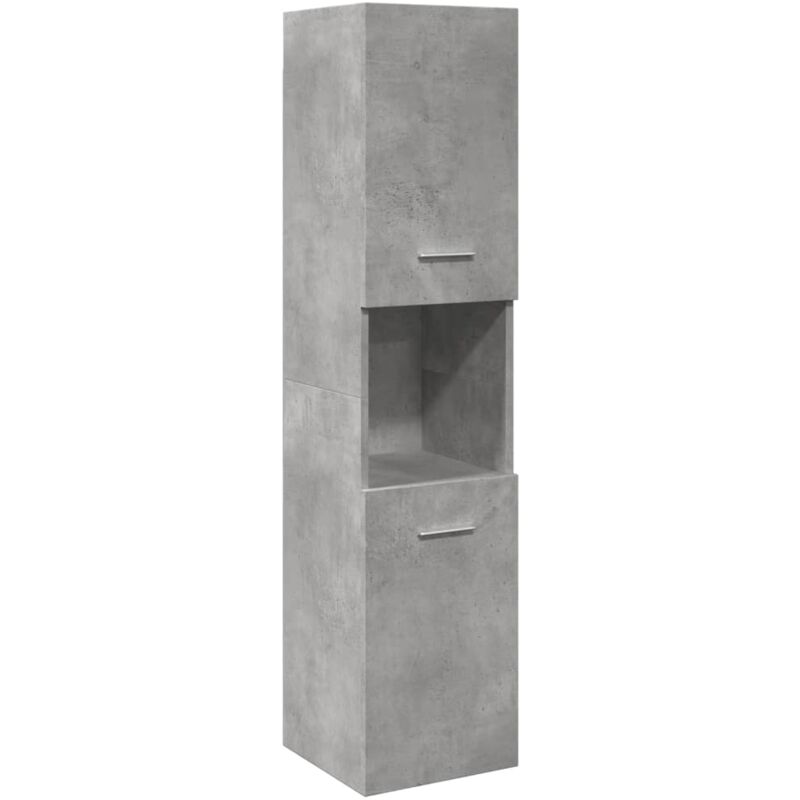 foto del prodotto mobile pensile da bagno grigio cemento 30x30x130cm truciolato vidaxl