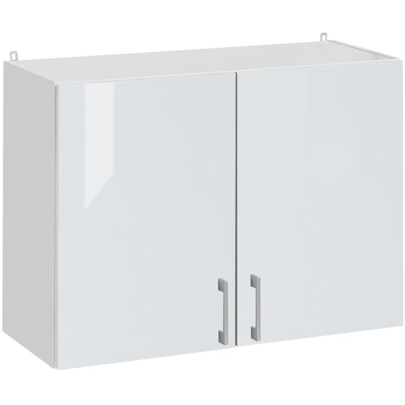 foto del prodotto mobile pensile da cucina eco bianco brillante a 2 ante l 60 cm
