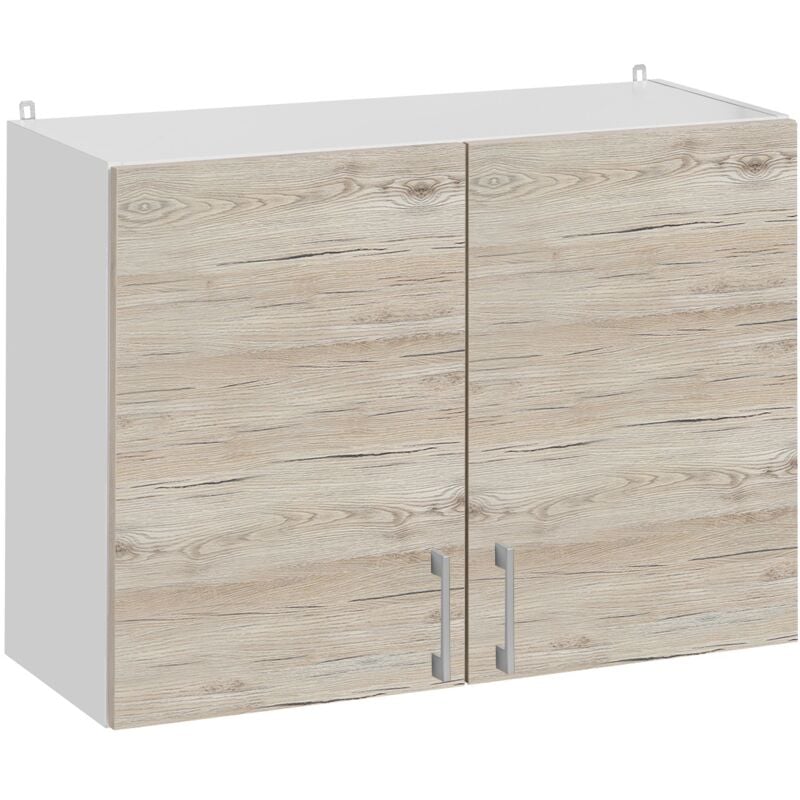 foto del prodotto mobile pensile da cucina eco noce sbiancato a 2 ante l 80 cm