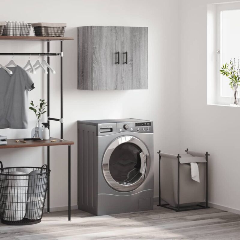 foto del prodotto mobile pensile grigio sonoma 60x31x60 cm in legno multistrato vidaxl