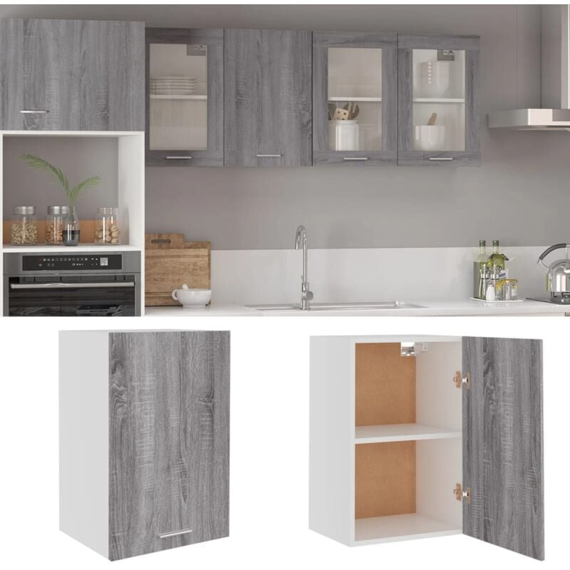 foto del prodotto mobile pensile lyon grigio sonoma 39,5x31x60 cm vidaxl
