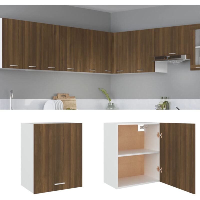 foto del prodotto mobile pensile lyon rovere marrone 50x31x60 cm vidaxl