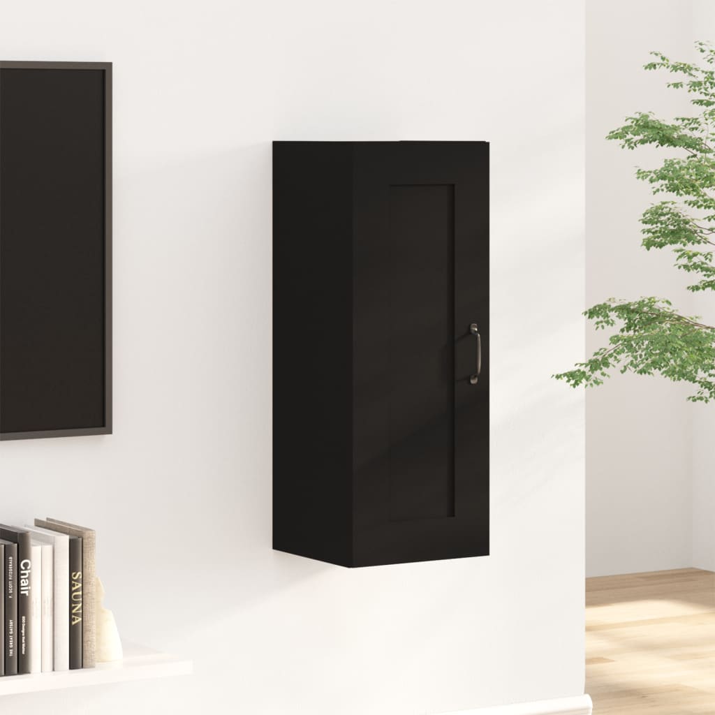 foto del prodotto mobile pensile nero 35x34x90 cm in legno multistrato cod mxl 52062