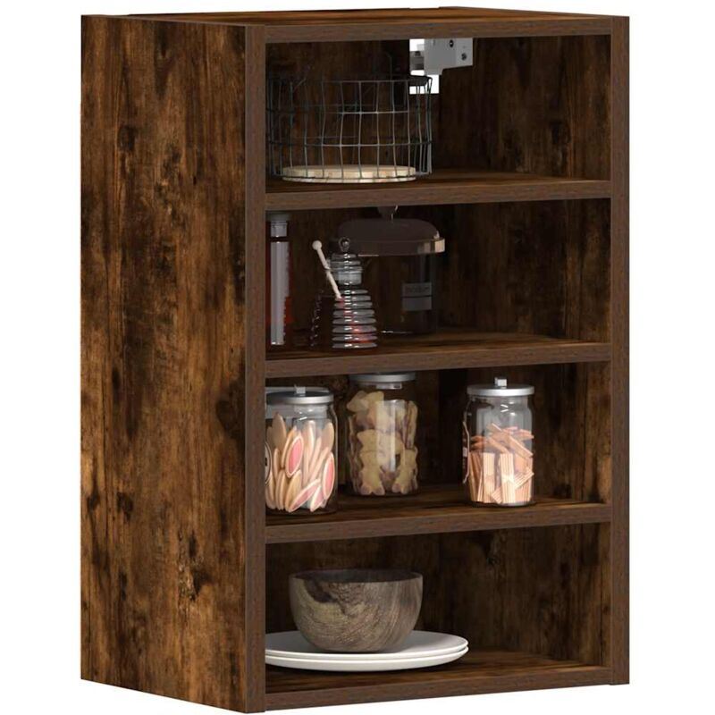 foto del prodotto mobile pensile riga rovere fumo 40x29,5x60 cm vidaxl