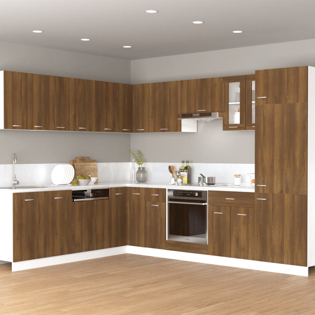 foto del prodotto mobile pensile rovere marrone 60x31x40 cm in legno multistrato cod mxl 68551