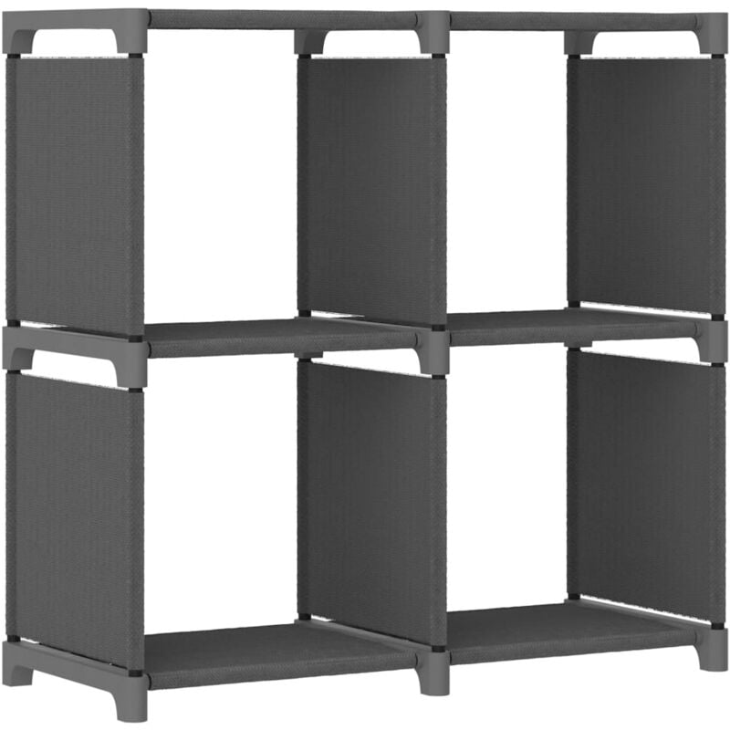 foto del prodotto mobile per 4 scatole a cubo grigio 69x30x72,5 cm in tessuto vidaxl